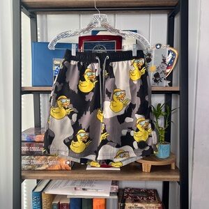 Neff Kids Duck Print Camo Shorts - Black, Gray, Yellow